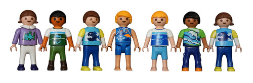 Playmobil kinder mit - kinder, fisch